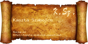 Kaszta Szabolcs névjegykártya